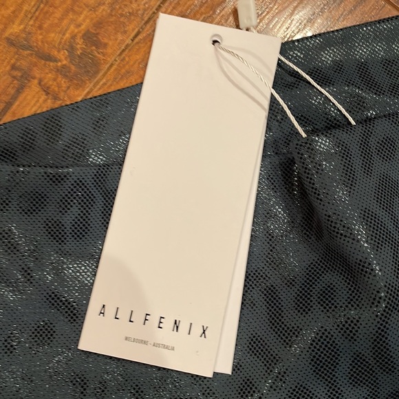 NWT All Fenix Anthropologie Liquid Leopard Forest Green Teal 7/8 Leggings M - Picture 5 of 9